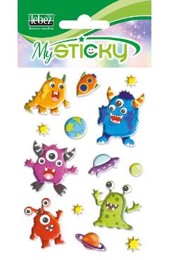 Stickere decorative. My sticky 3D. Monstri