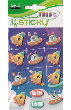 Stickere decorative X si 0. Racheta si OZN