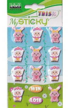 Stickere decorative X si 0. Iepuras si oita