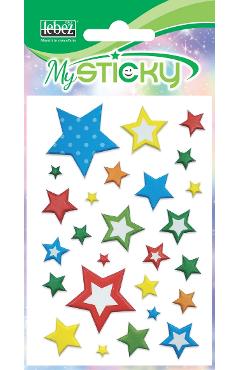 Stickere decorative. My sticky 3D. Stelute colorate cu buline