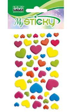 Stickere decorative. My sticky 3D. Inimioare colorate