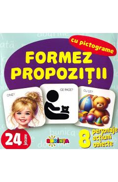 24 jetoane. Formez propozitii cu pictograme