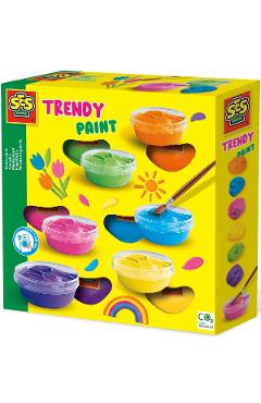 Set acuarele pasta culori trendy. Guasa