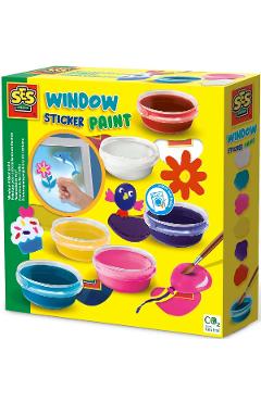 Set acuarele stickere pentru ferestre