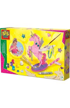 Suport din lemn pentru bijuterii: Unicorn
