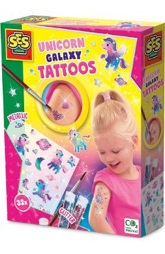 Set creativ: Unicorn Galaxy Tatoos