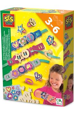 Set creativ: Inele si bratari cu sclipici