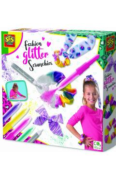 Set creativ. Elastice de par cu sclipici