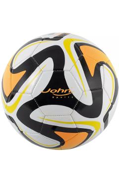 Minge de fotbal: Alb cu negru si portocaliu. John Sports