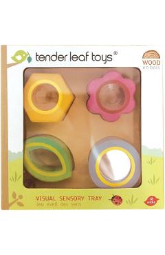 Tabla senzoriala cu efecte vizuale. Visual sensory tray. 5 piese