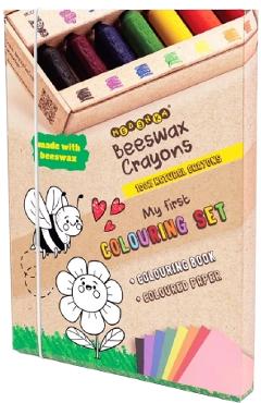 Set creativ creioane ceerate, planse si coli colorate