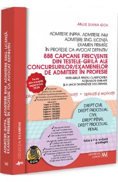 888 capcane frecvente din testele-grila ale concursurilor/examenelor de admitere in profesie - Anjie Diana Goh