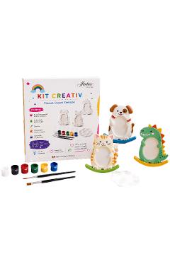 Kit creativ: Rame foto animalute. Ceramica pentru pictat