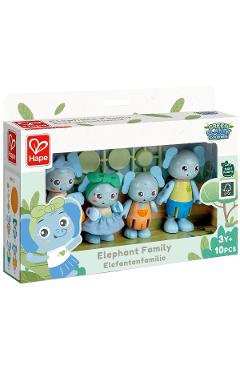 Jucarie din lemn: Familia de elefanti