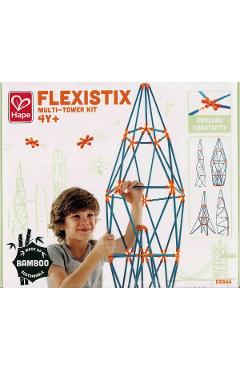 Jucarie din bambus Flexistix. 132 piese