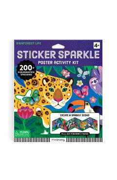Rainforest Life Sticker Sparkle Poster Activity Kit - - Imagine 1