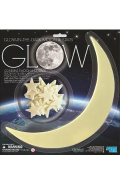 Decoratiuni de perete fosforescente: Luna si stelele