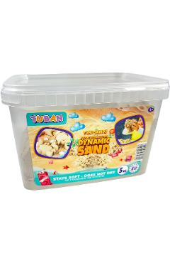Nisip senzorial modelabil in cutie, natural, 5 kg