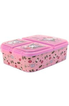 Cutie alimentara sandwich cu 4 compartimente. Kuromi