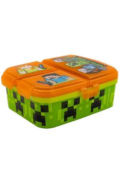 Cutie alimentara sandwich cu 4 compartimente. Minecraft