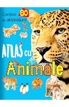 Atlas cu animale. Contine 80 de abtibilduri