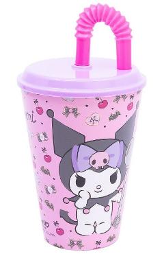 Pahar cu pai flexibil. Kuromi