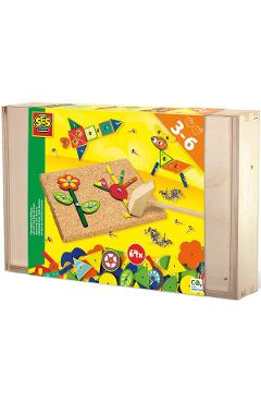 Set constructie: Hammer Tic in cutie din lemn