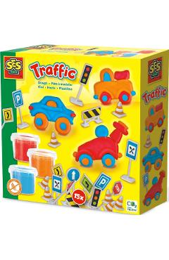Set creativ trafic din plastilina