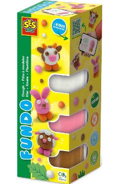Plastilina colorata vegana FunDo. Animale de la ferma