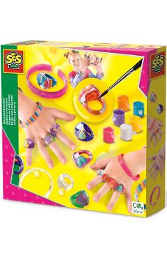 Set creativ: Inele si bratari de decorat