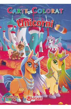 Carte de colorat. Unicorni