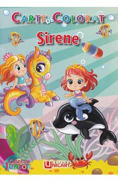 Carte de colorat. Sirene