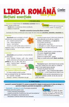 Limba romana. Notiuni esentiale pentru ciclul primar