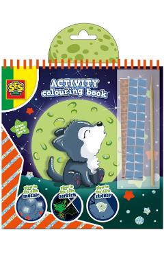 Carte de colorat: Glow in The Dark 3 in 1