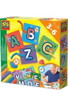 Set creativ: Invat literele cu plastilina