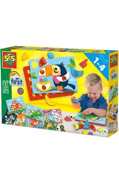 Set creativ: Mozaic cu butoni mari