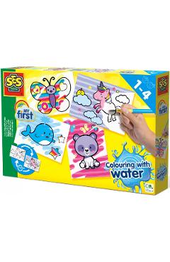 Set creativ: Coloreaza cu apa. Animale fantasy