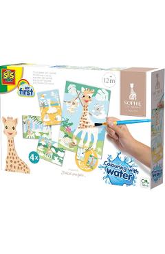 Picteaza cu apa. Girafa Sophie