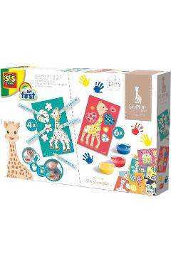 Set creativ: Coloreaza si picteaza. Girafa Sophie