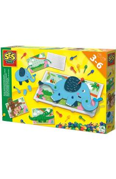 Set creativ mozaic: Puzzle cu animale