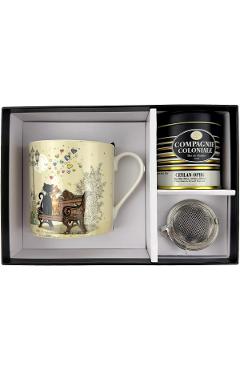Set cana cu infuzor si ceai: Couple de Chats