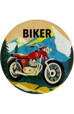Magnet: Cake and Crayons. Biker