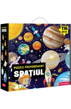 Puzzle fosforescent 116 piese. Spatiul