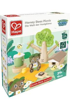 Jucarie din lemn: Picnic cu miere de albine