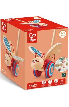 Jucarie din lemn de impins: Fluture