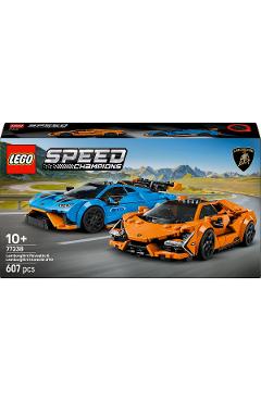Lego Speed Champions. Lamborghini Revuelto si Huracan STO