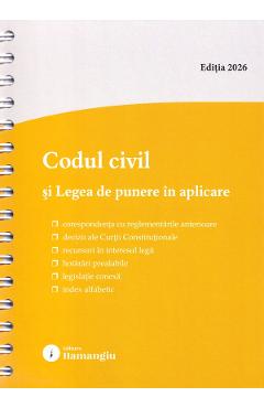 Codul civil si Legea de punere in aplicare Act.1 Septembrie 2026 Ed.Spiralata