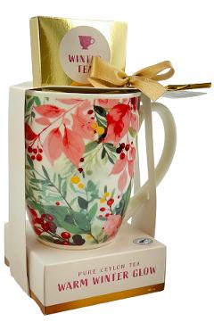 Set cana si ceai: Warm Winter Glow. Flori