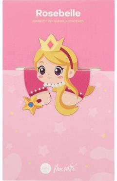 Semn de carte magnetic + Carte postala. Rosebelle
