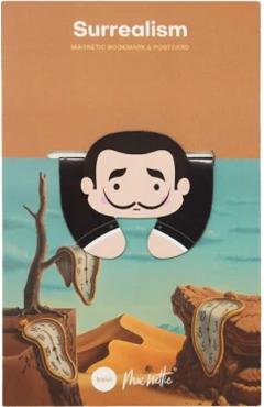 Semn de carte magnetic + Carte postala. Surrealism